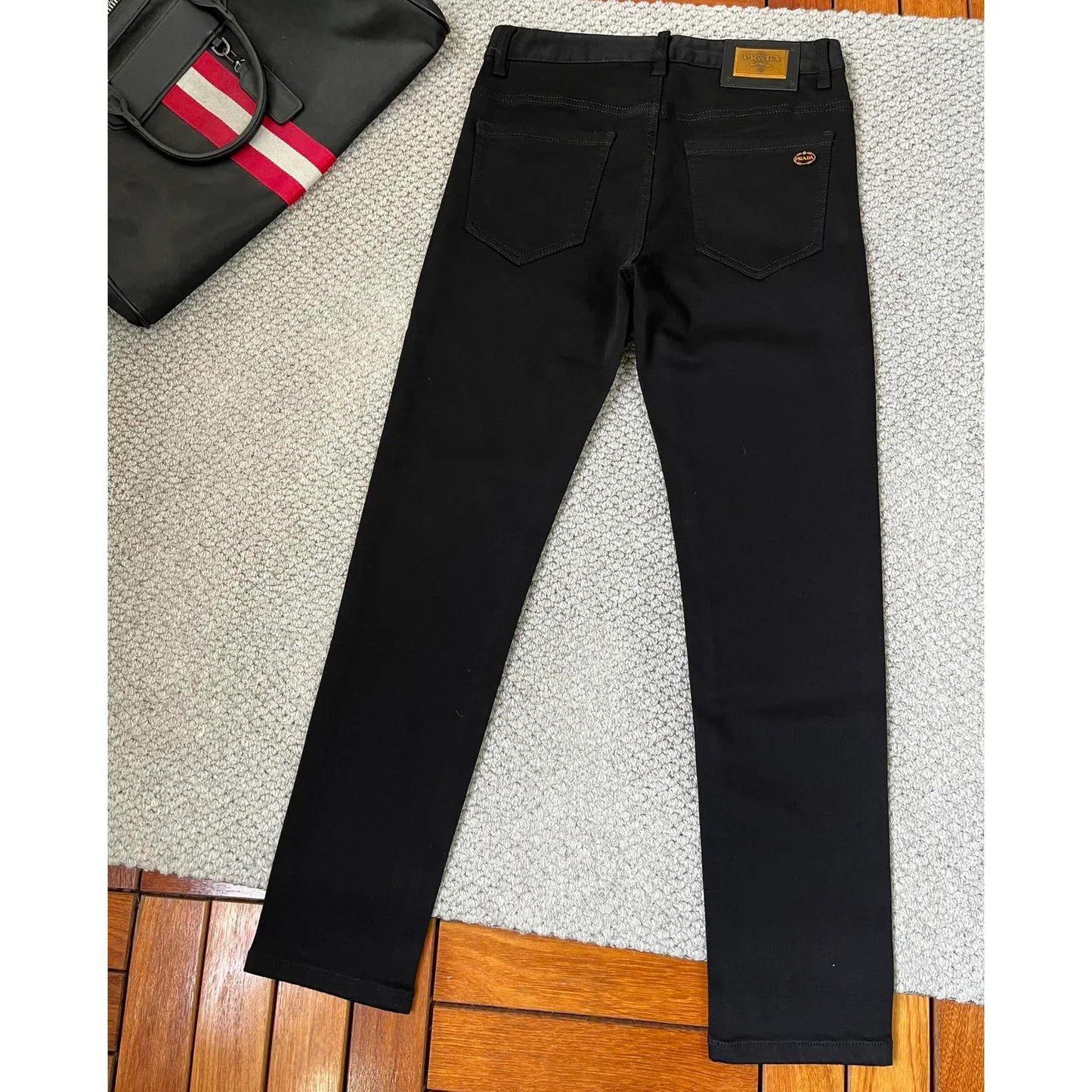 Men's straight through casual jeans 1025011614