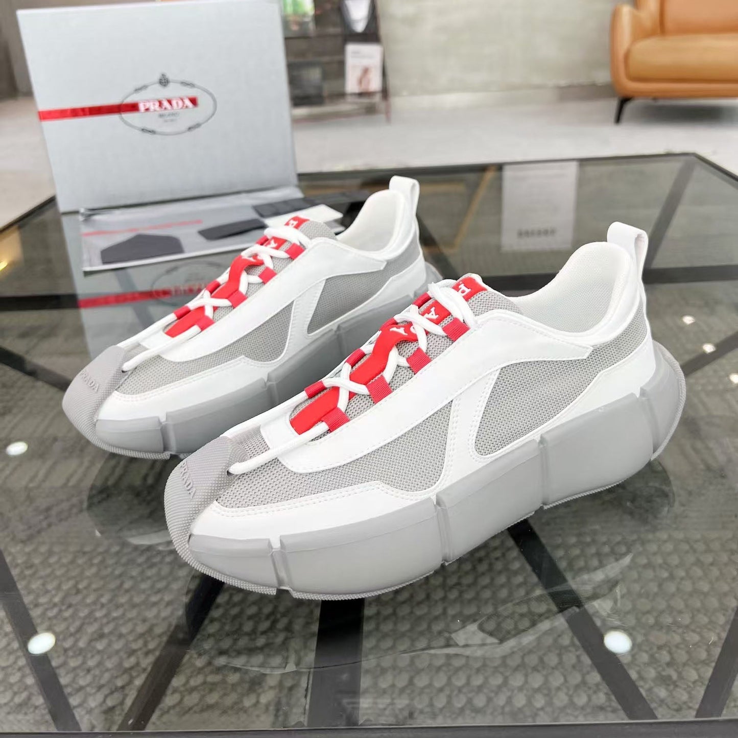 PR Mesh lace-up sneakers 1824091313