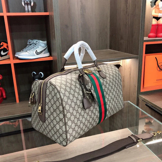 New trendy brand genuine leather men's large capacity handbag travel bag 10240223TJ22