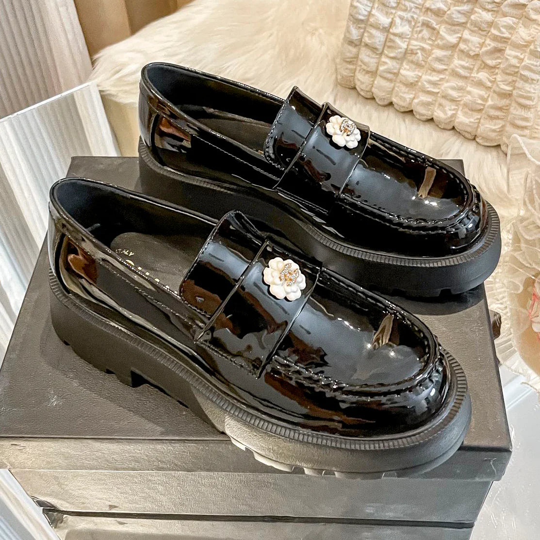 New Camellia Flower Thick Sole Casual Sport Board Shoes 1024121930