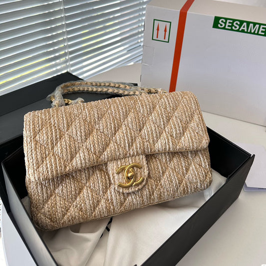 CNL summer woven rhombus bag 0724041125