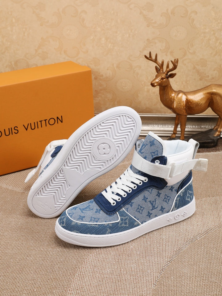 LV Denim leather high-top sneaker 1825052102