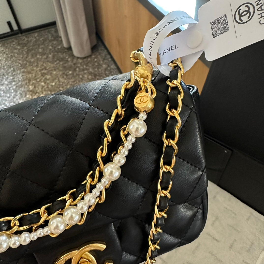 Cute pearl square fat bag 1824032204