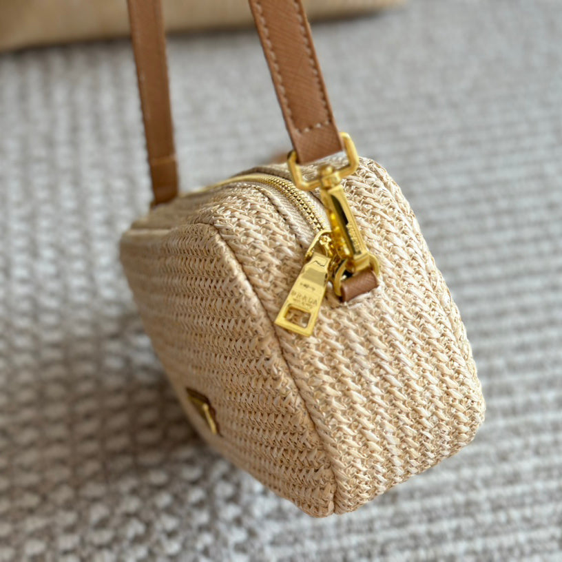 Summer straw camera bag 1824040207
