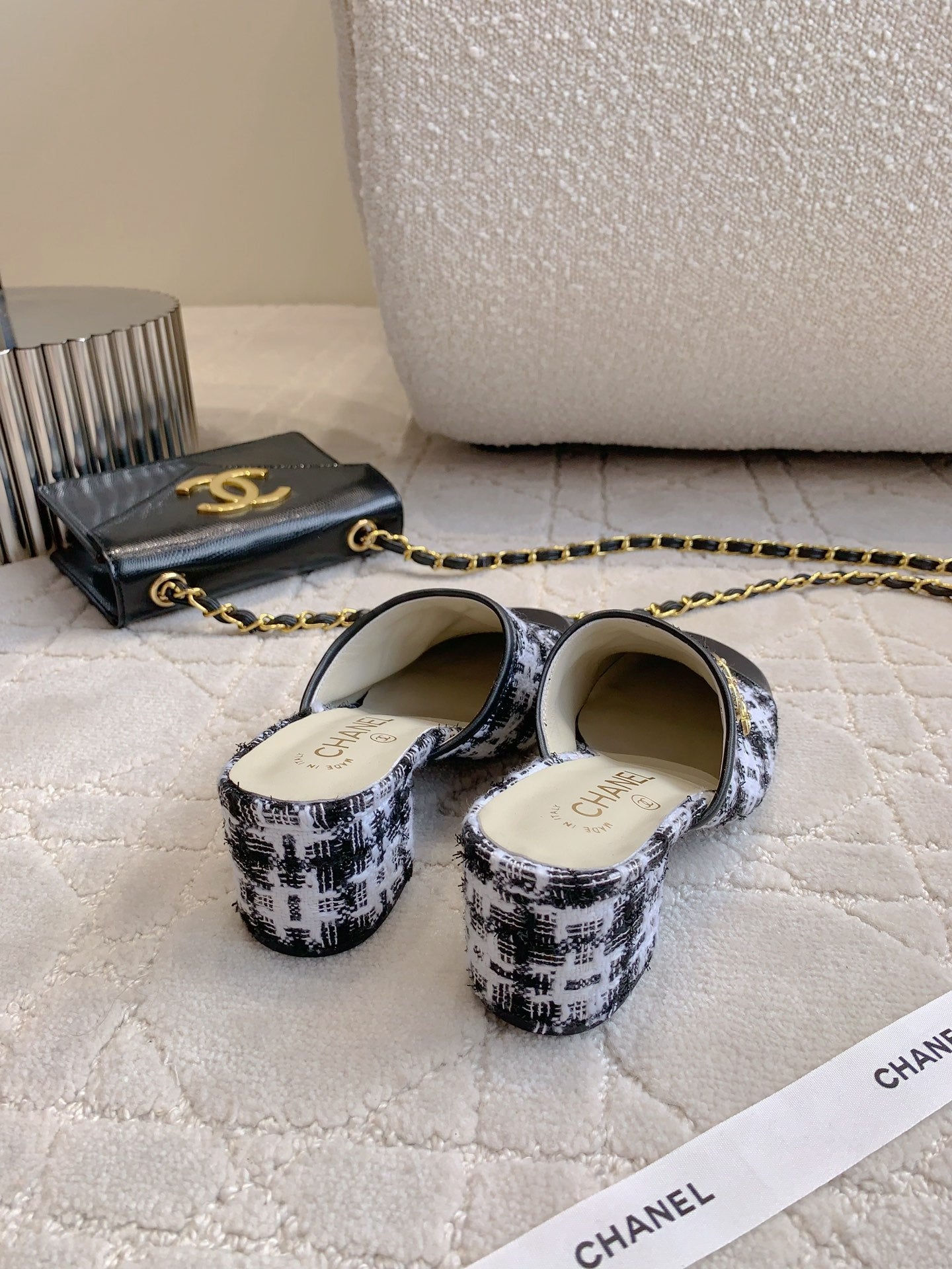 CHA High heel mule slippers (Heel 5.5/2.5CM) 1825022815