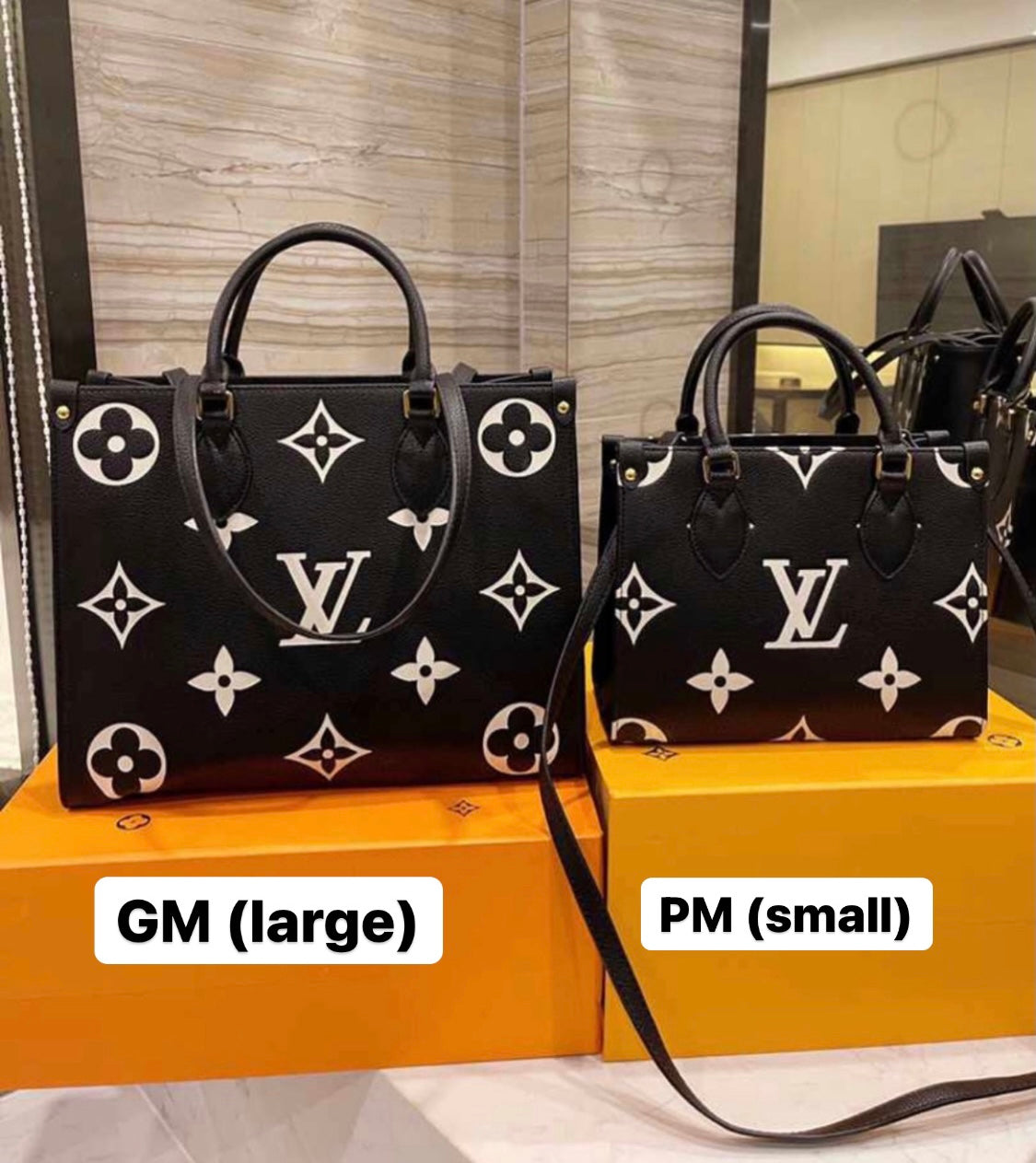 Handmade Bicolor Empreinte Leather Handbag On the Go