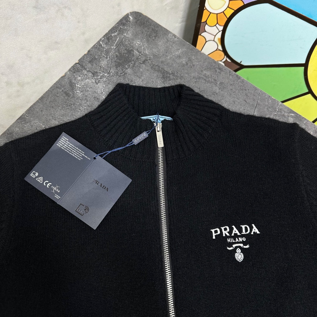 PR Men's embroidered knitted jacket 24120201