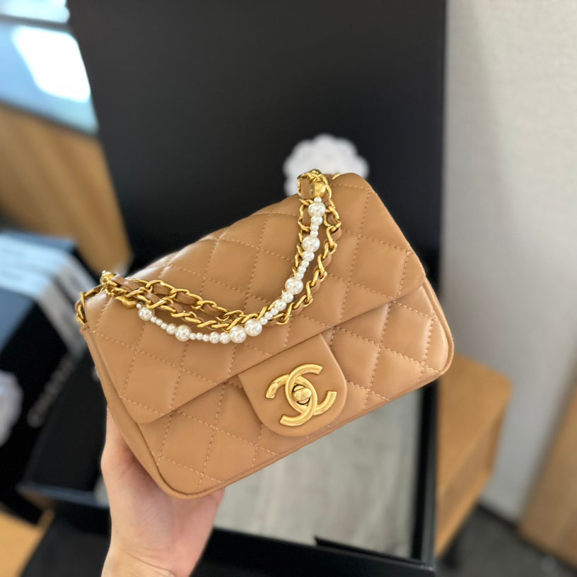 Cute pearl square fat bag 1824032204