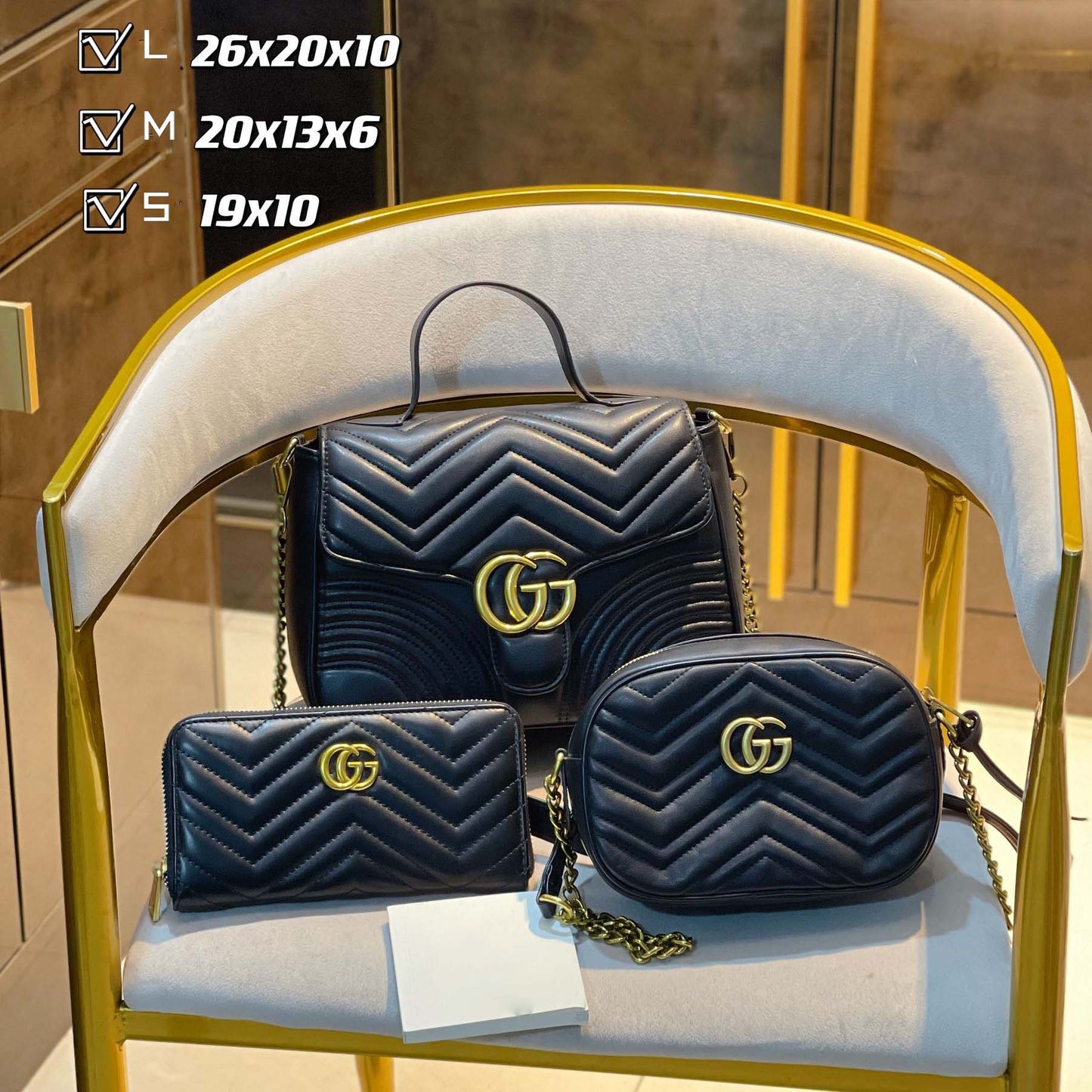 New fashion design style all-match three-piece bag S51