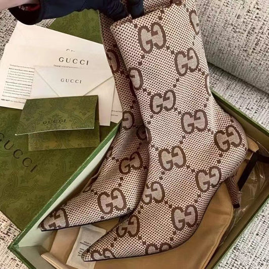 G Brown Ankle Boots Mide Heel Boots Short Boots Boots Women's Boots