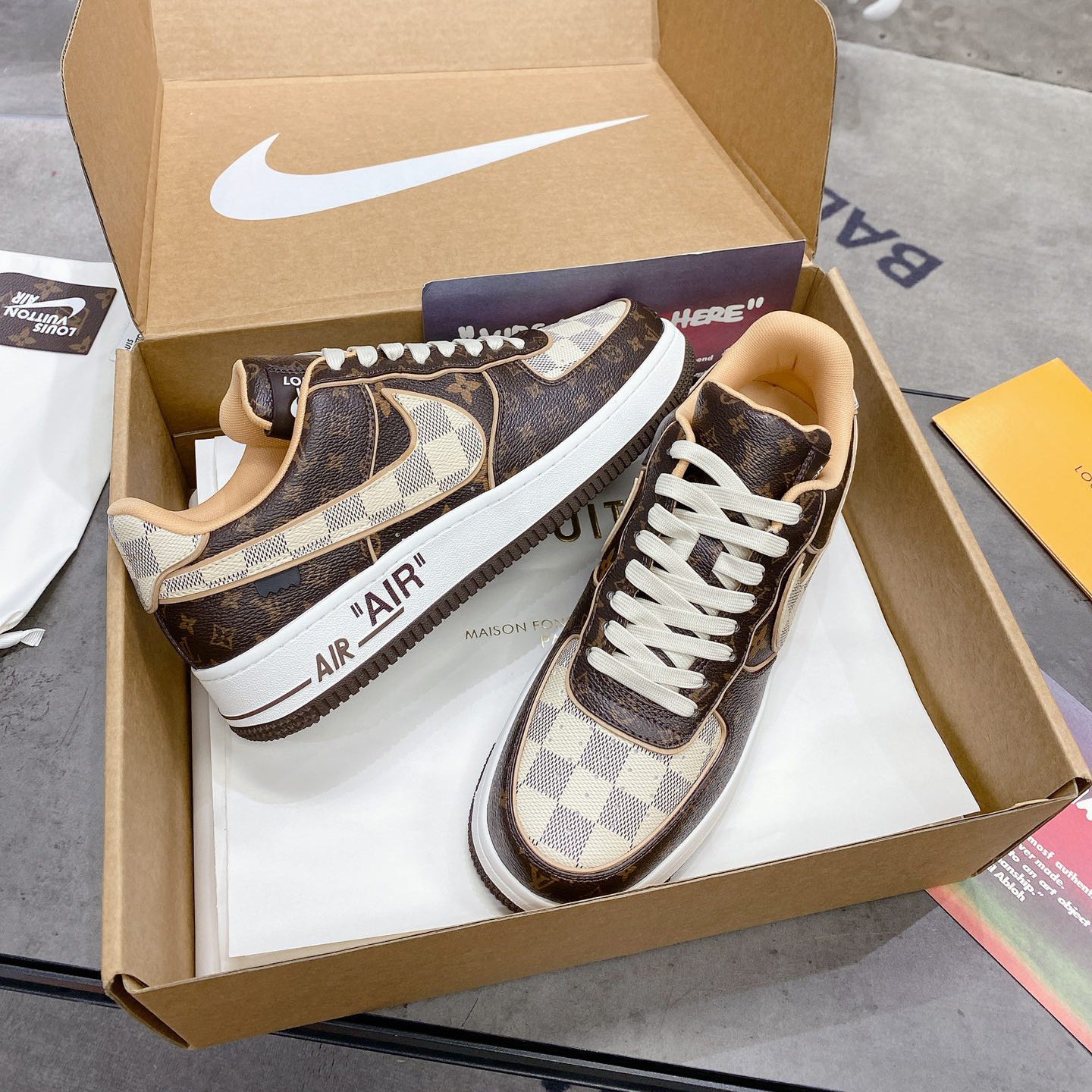 Brown V& Jointly Signed Sneakers