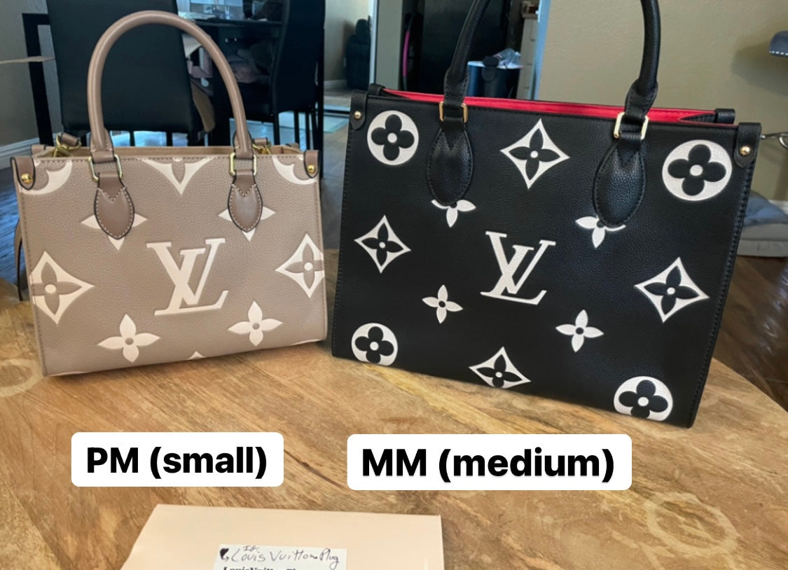 Handmade Bicolor Empreinte Leather Handbag On the Go