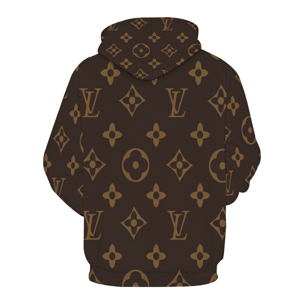 V Logo Loose printed hooded