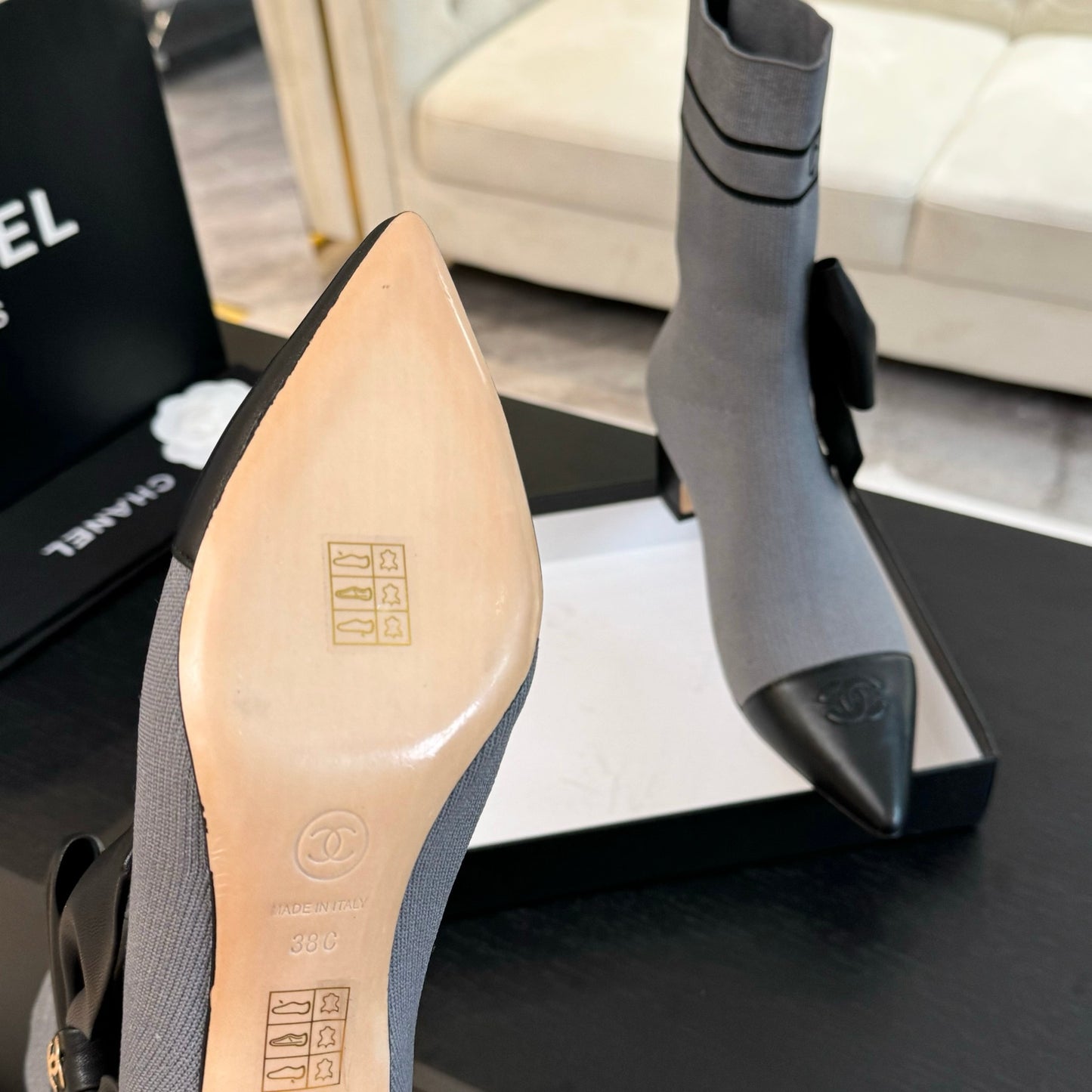 CNL Fashion Knitted High Heel Sock Boots 0724102303