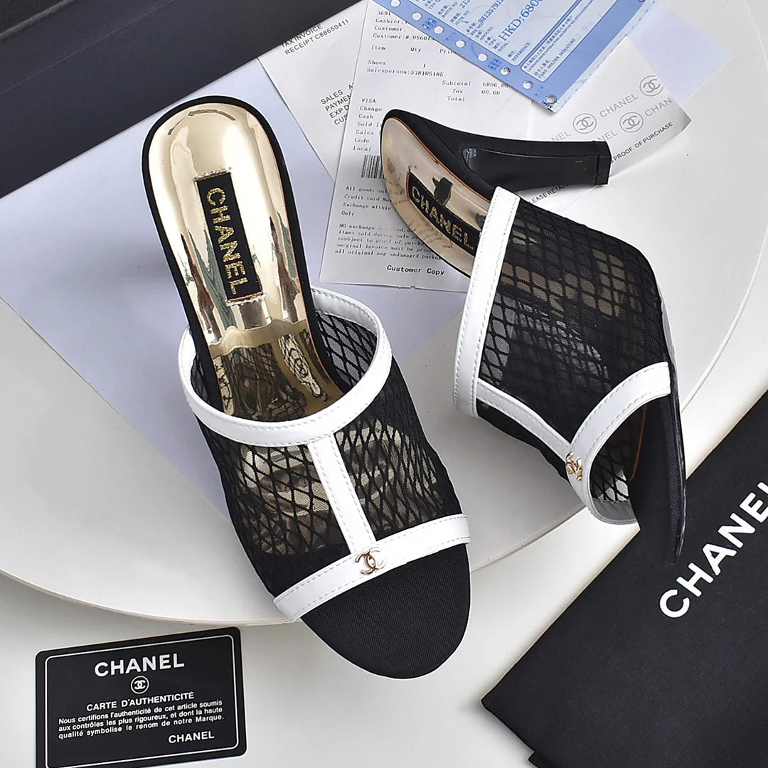 New Mesh Spliced High Heel Sandals 1024070124