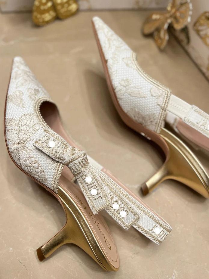 Pure Color D logo Handmade elegant Women's High Heeled PD05202422706