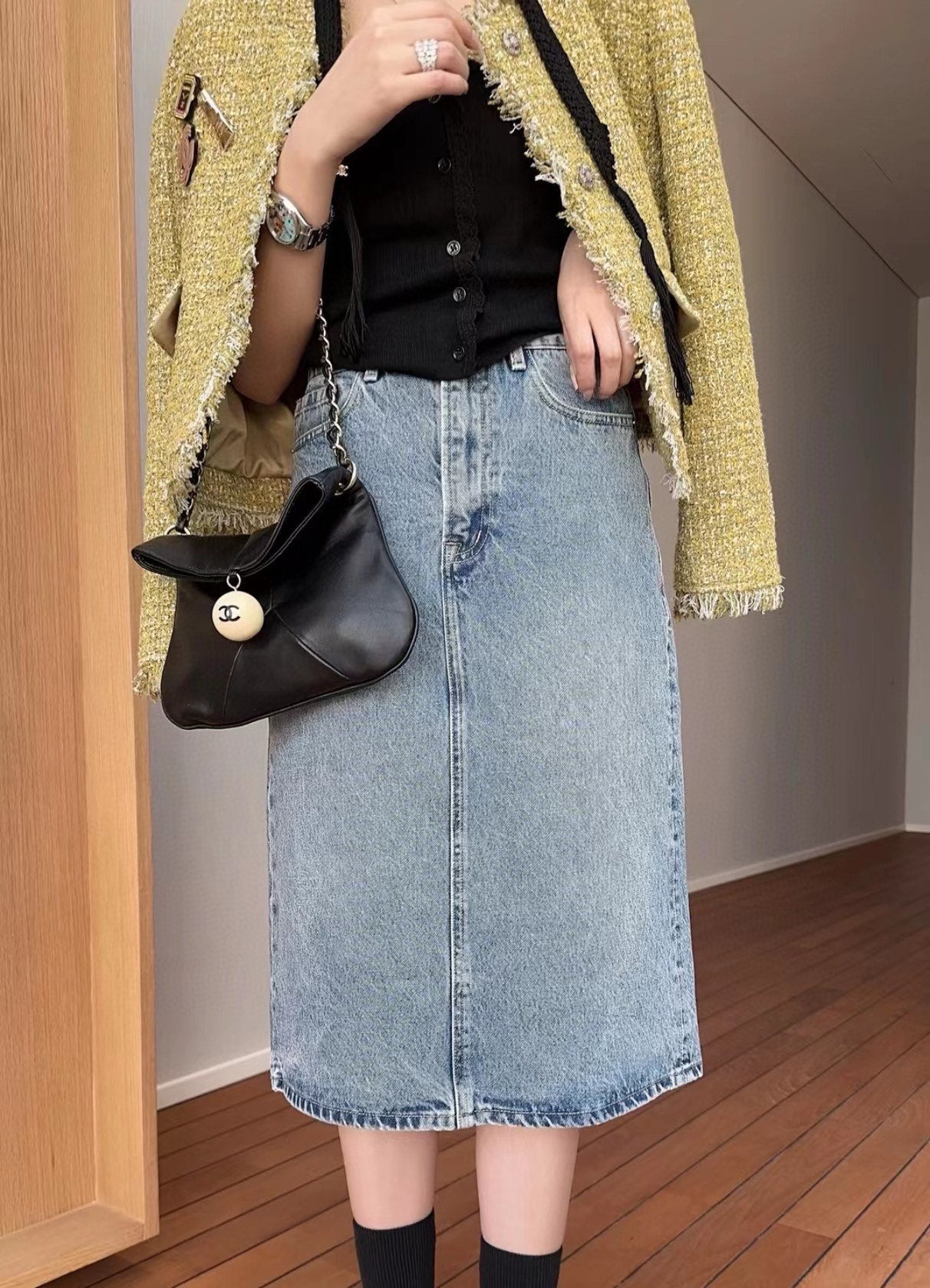 Vintage chocolate ball chain hobo bag 1824040706