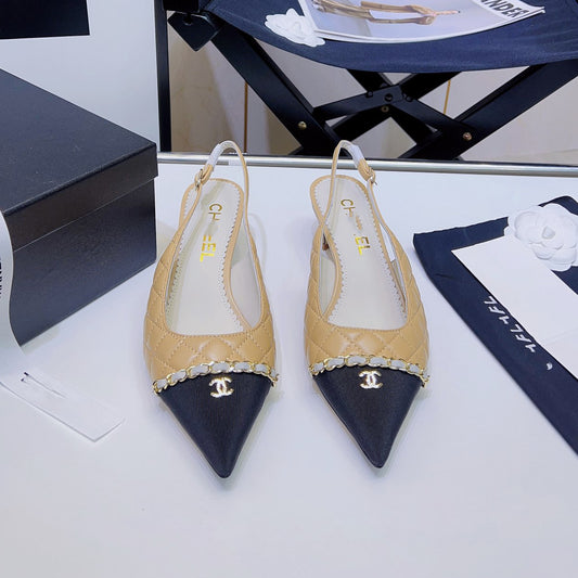 Pointed toe rhombus chain small high heel sandals XC16062303