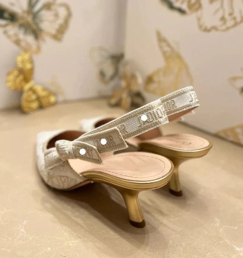 Pure Color D logo Handmade elegant Women's High Heeled PD05202422706