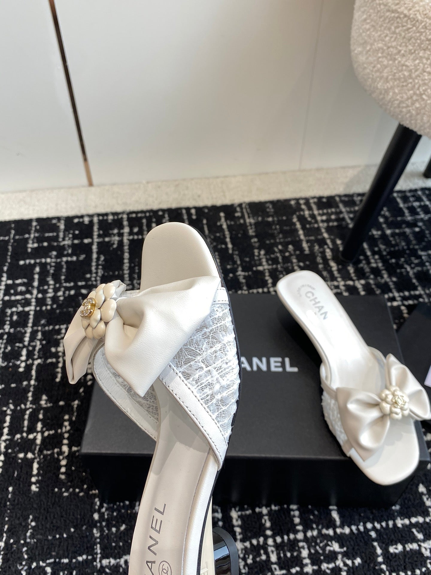 CNL 24SS bow low heel slippers 0724042706