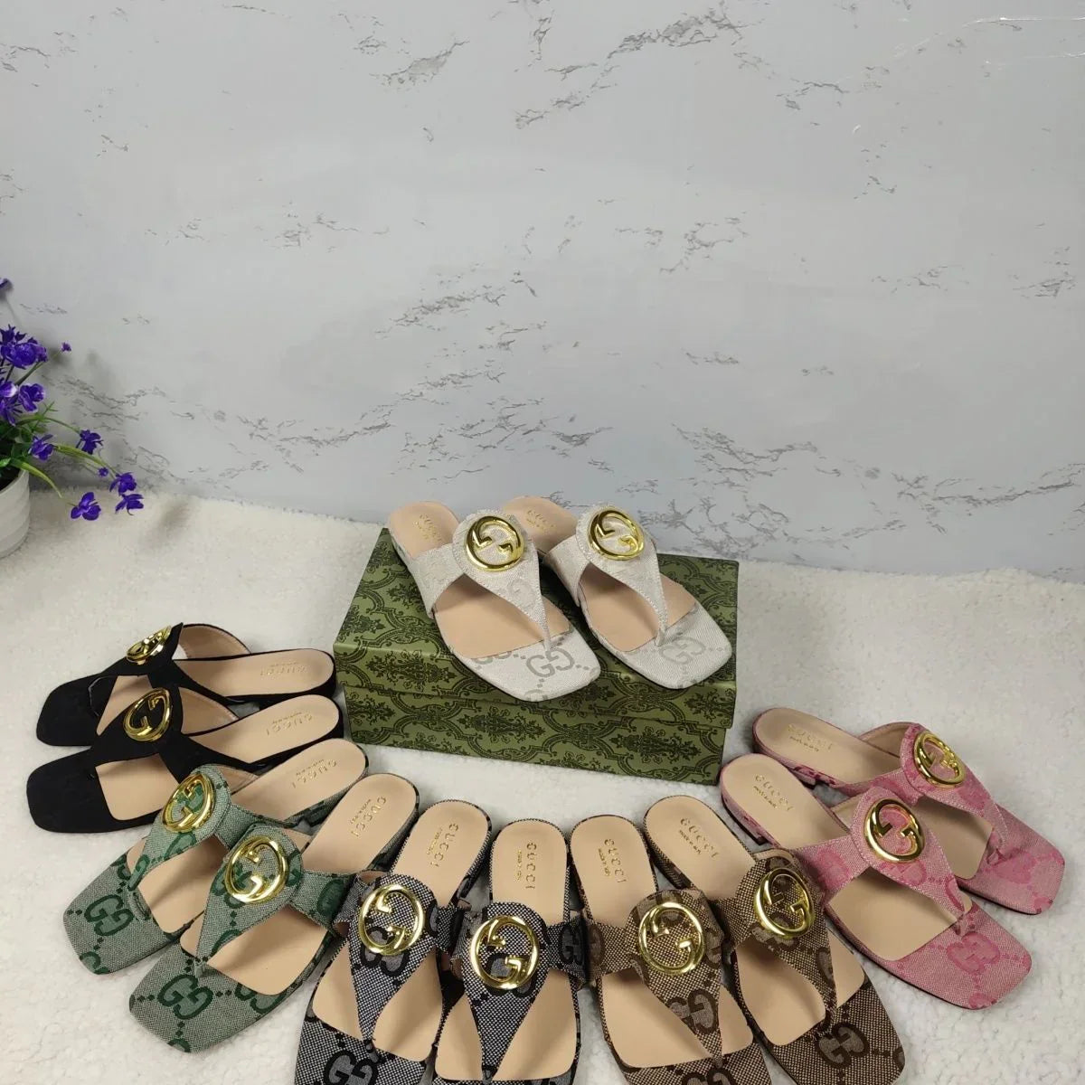 Fashion Trend Canvas Flat Heel Sandals 1024042621