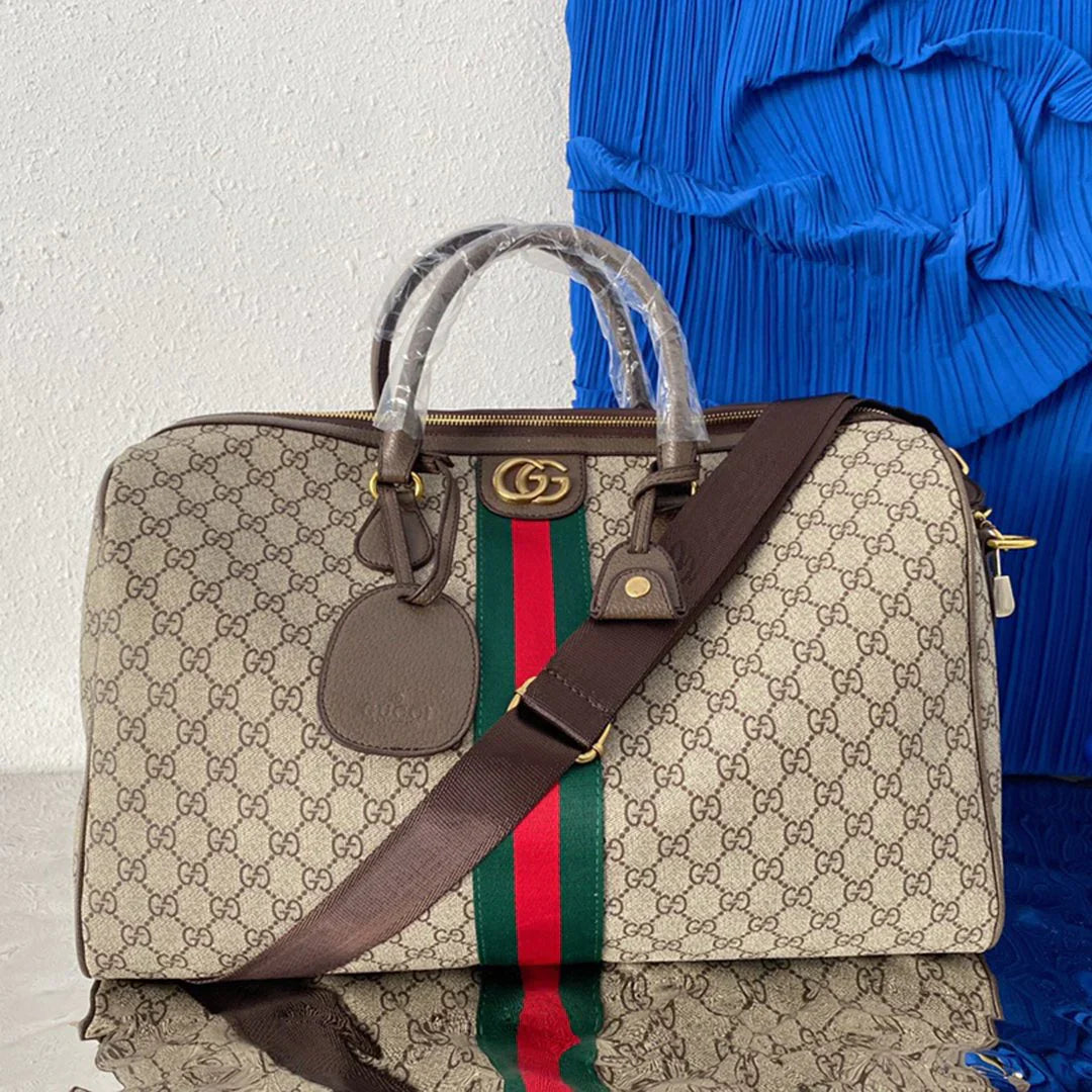 New trendy brand genuine leather men's large capacity handbag travel bag 10240223TJ21