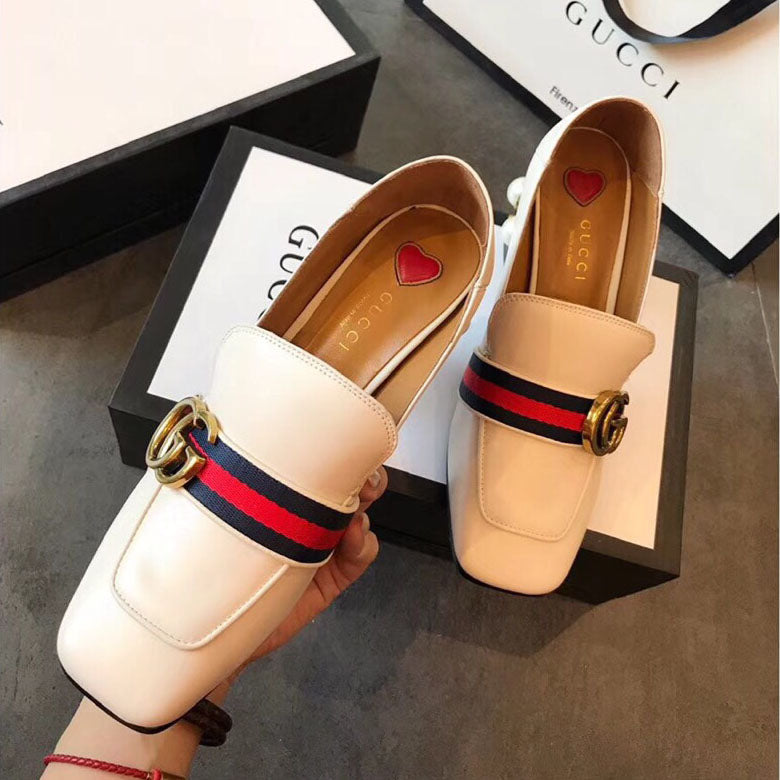 G Classic pearl heel loafers 1824070204