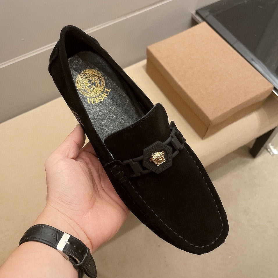 VS Medusa Velvet Leather Driver Shoes 1824091902