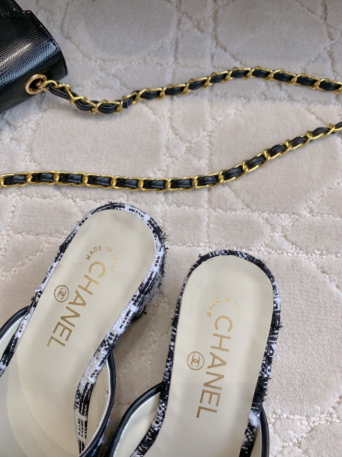 CHA High heel mule slippers (Heel 5.5/2.5CM) 1825022815