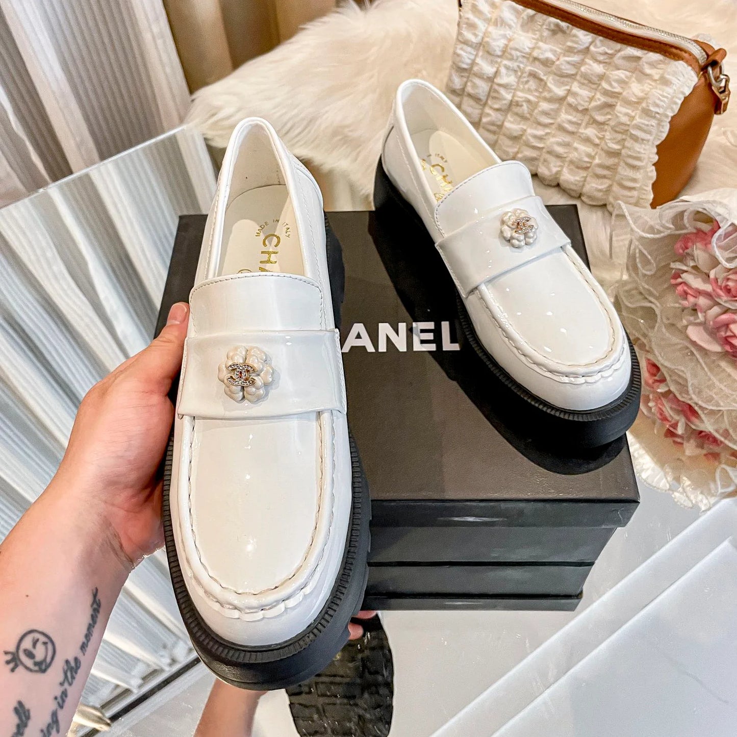 New Camellia Flower Thick Sole Casual Sport Board Shoes 1024121930