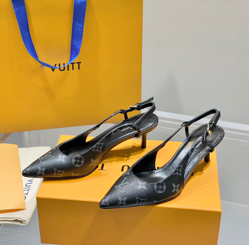 Classic Versatile Handmade Leather Ladies High Heel Sandals