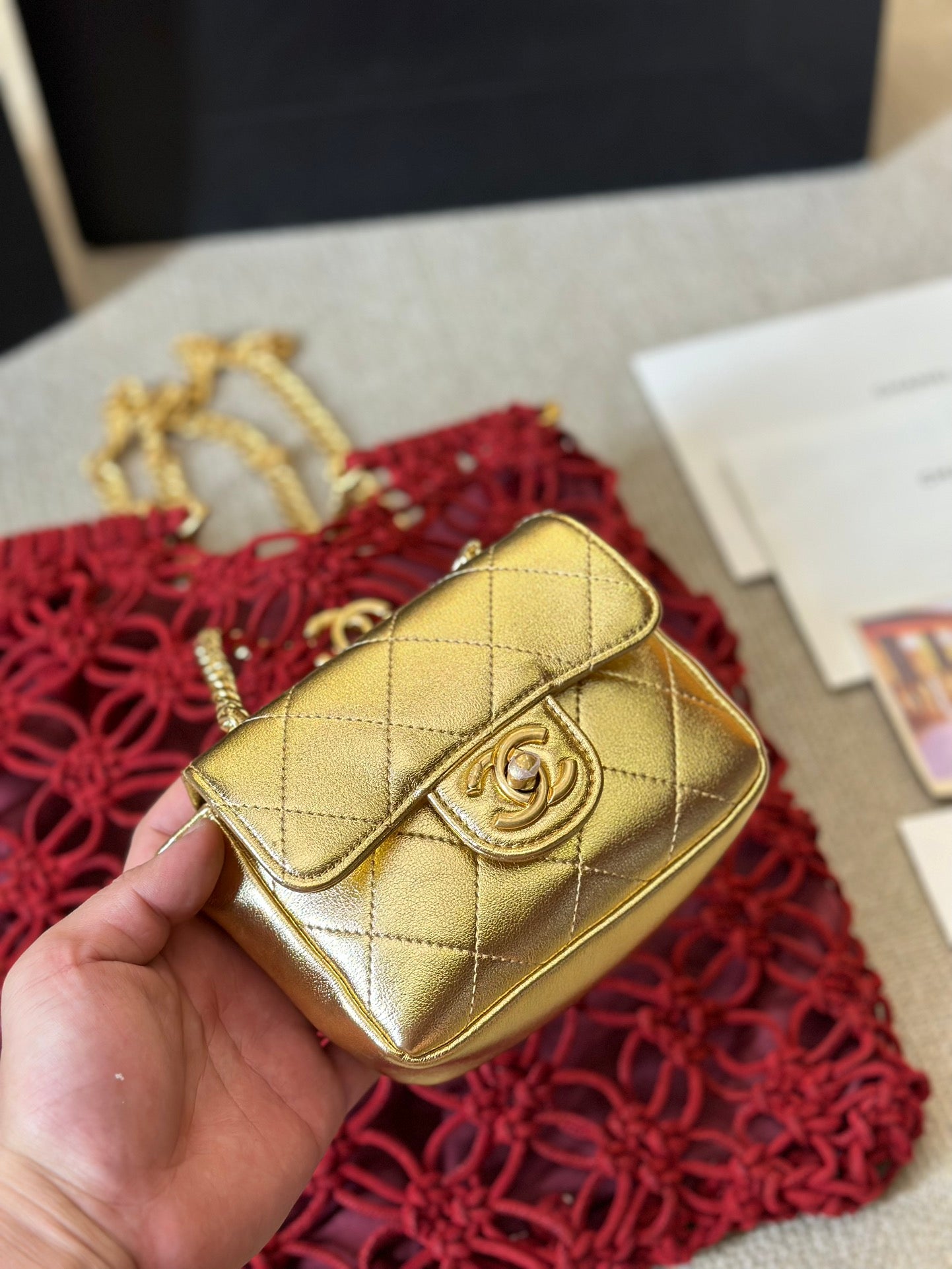 CNL 21A Velvet Net Bag with Letters 0724090401