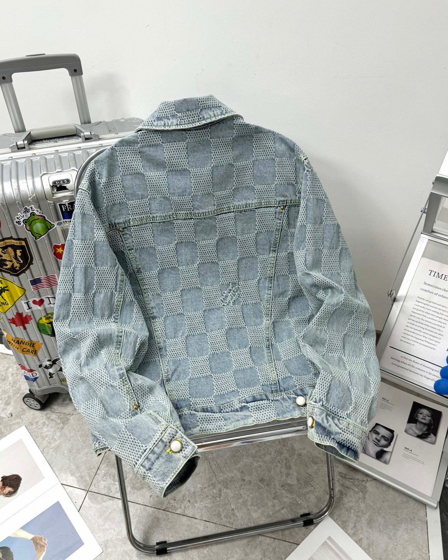LV Plaid denim jacket 1825022819