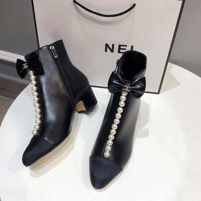 Fashion Bow Thick Heel Boots PD10070419