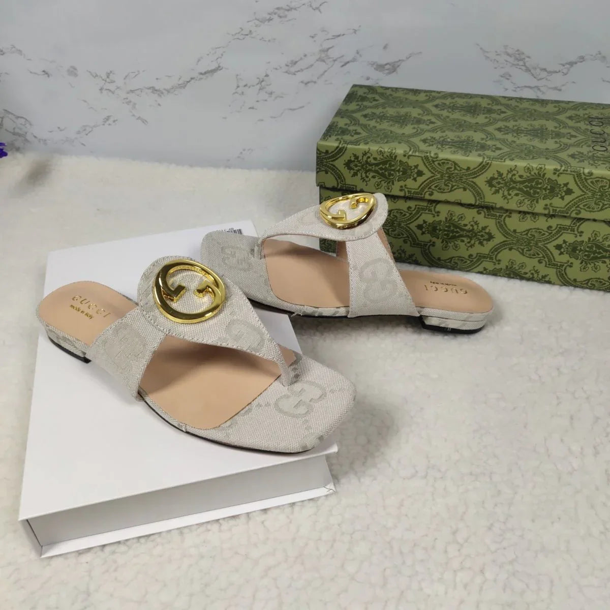 Fashion Trend Canvas Flat Heel Sandals 1024042621