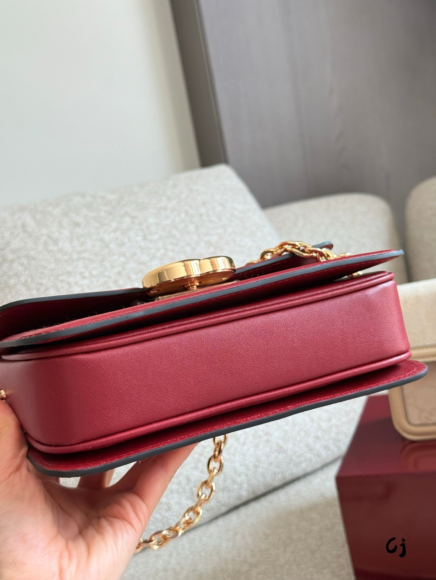 GG Canvas and leather trim shoulder bag 1825040906