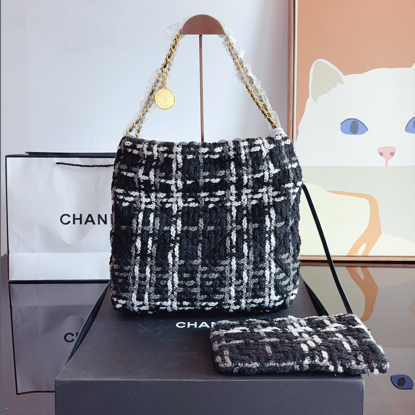 CHL 24 Autumn and Winter Woolen Series New Style Chain Bag XC24092506