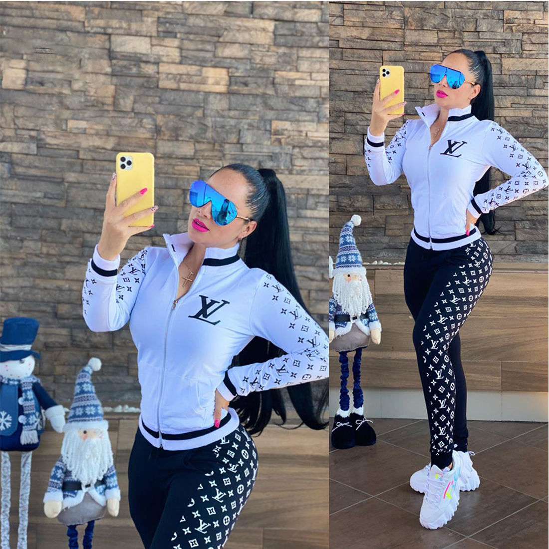 New Style V Logo Women's Leisure Suits