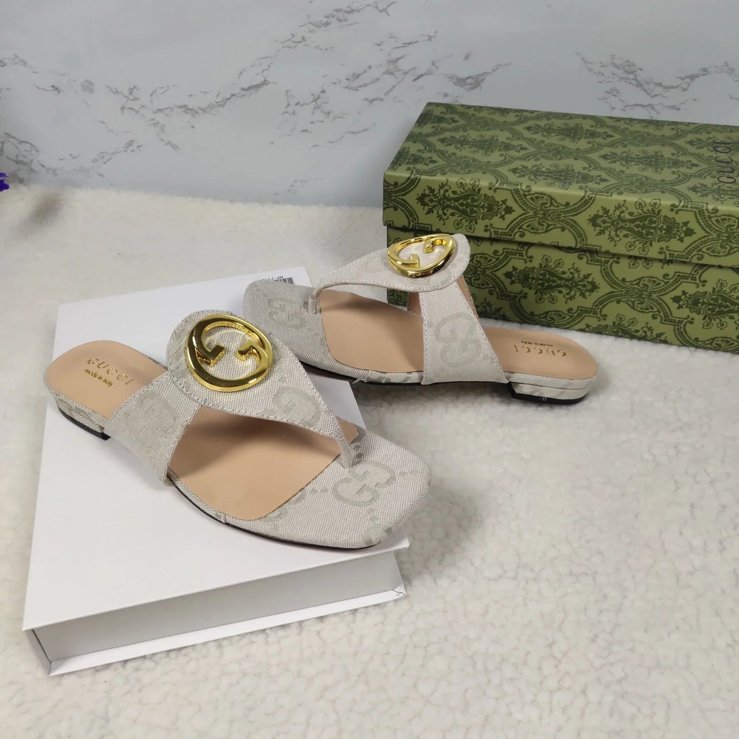 Fashion Trend Canvas Flat Heel Sandals 1024042621