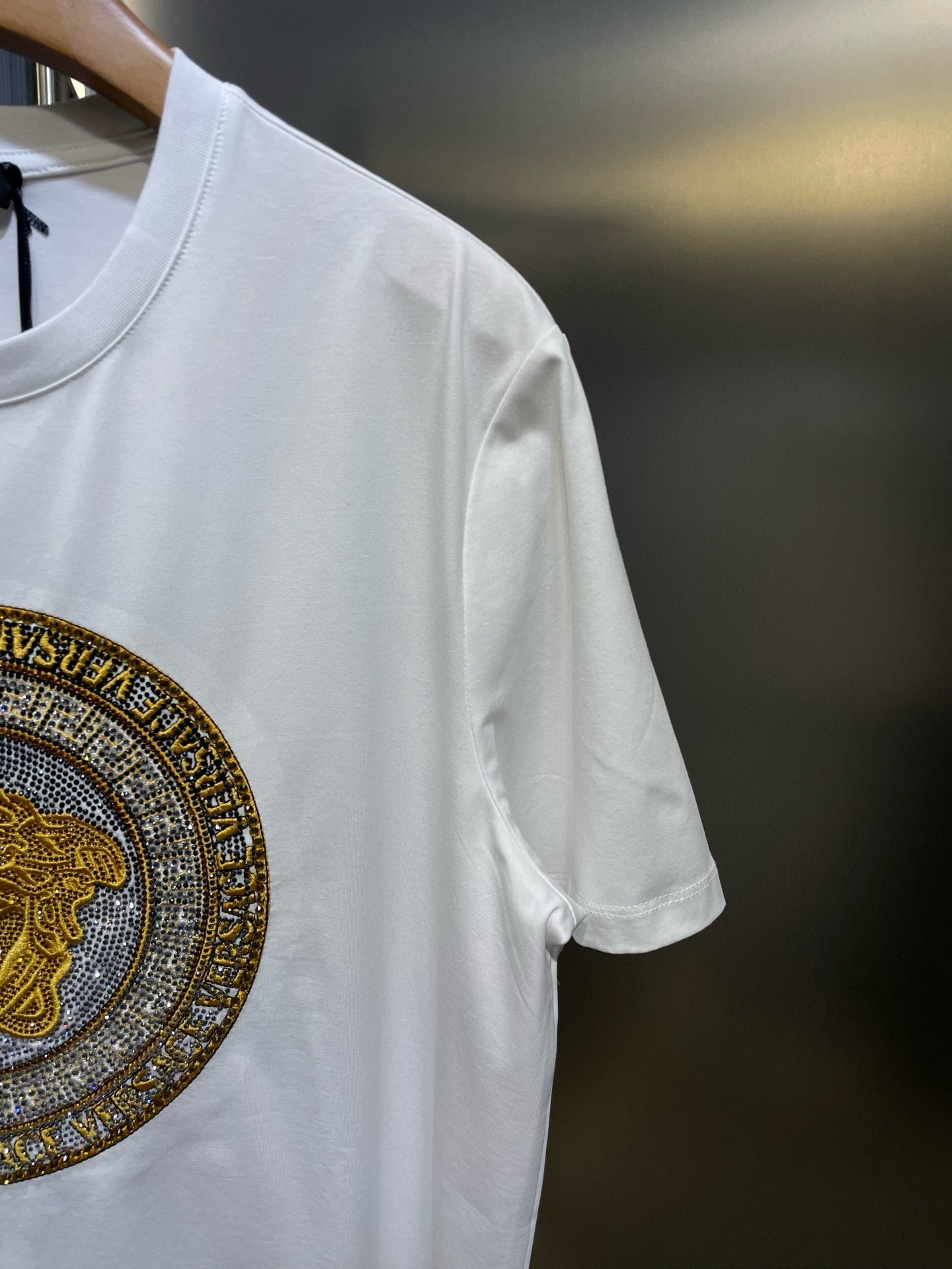 VS Embroidered crystal embellished T-shirt 1825061902