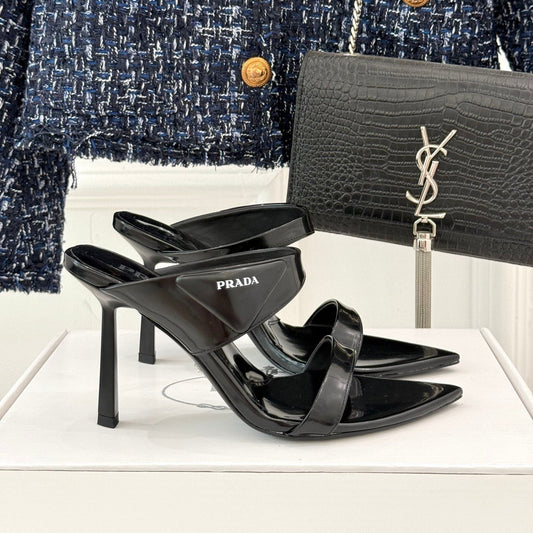 PR Triangle logo pointed toe sandals 1825061002